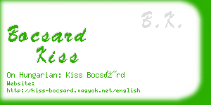 bocsard kiss business card
